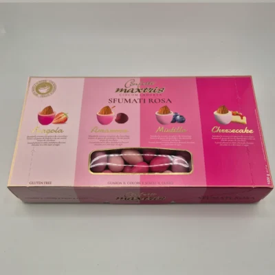 Kanderade mandlar med choklad Rosa